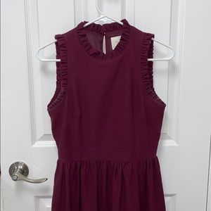 Kate Spade Dark Purple Ruffle Dress